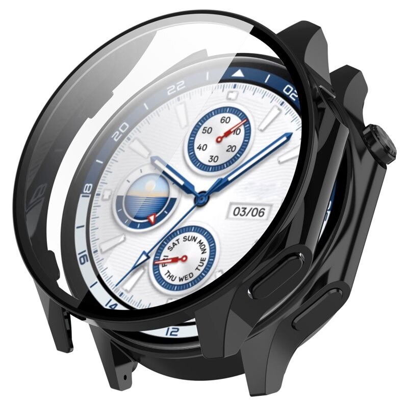 Full Cover Case OnePlus Watch 2 Zwart - Bescherm je smartwatch tegen slijtage en beschadigingen - Volledige dekking