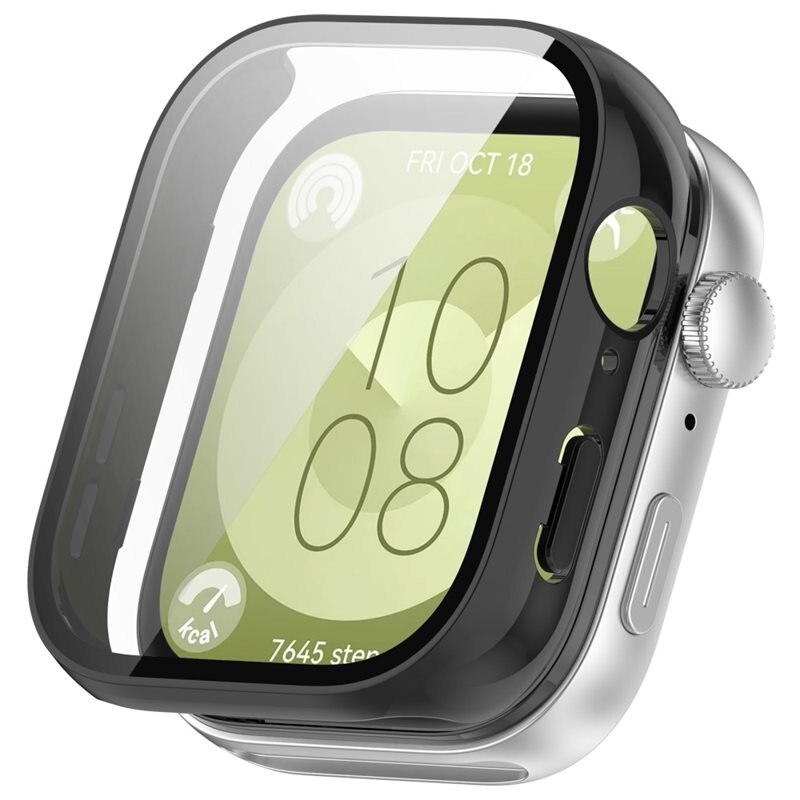 Full Cover Case Huawei Watch Fit 3 Zwart - Bescherm je smartwatch tegen slijtage en beschadigingen - Volledige dekking