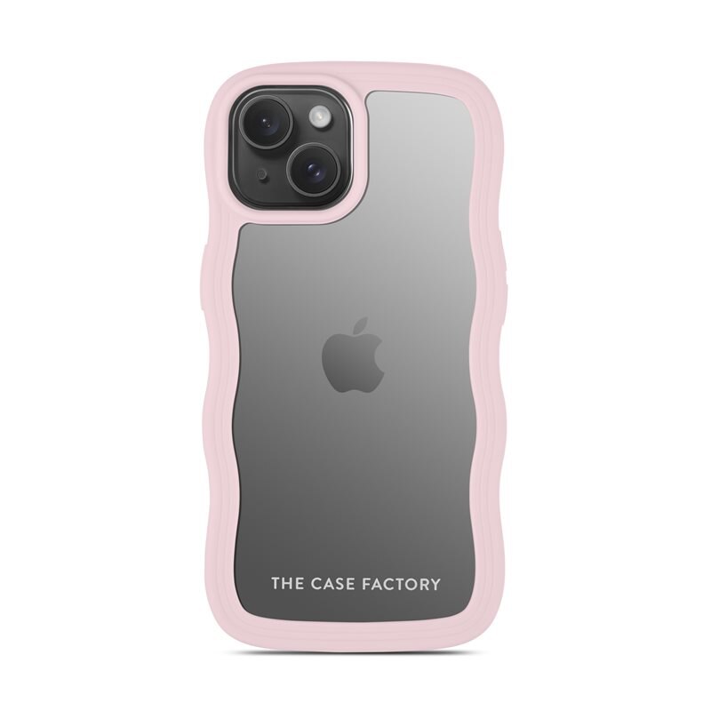 The Case Factory The Wave Case iPhone 15 Roze