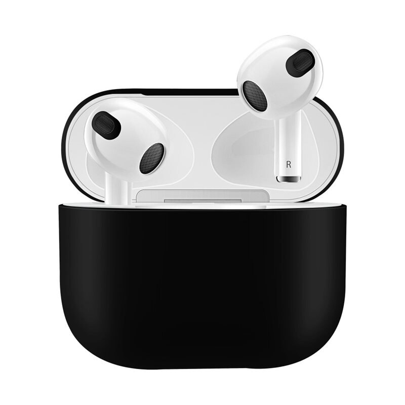 AirPods 3 Siliconen hoesje Zwart - Bescherming laadetui