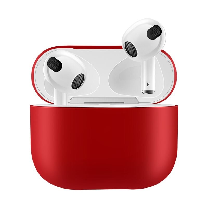 AirPods 3 Siliconen hoesje Rood - Bescherming laadetui