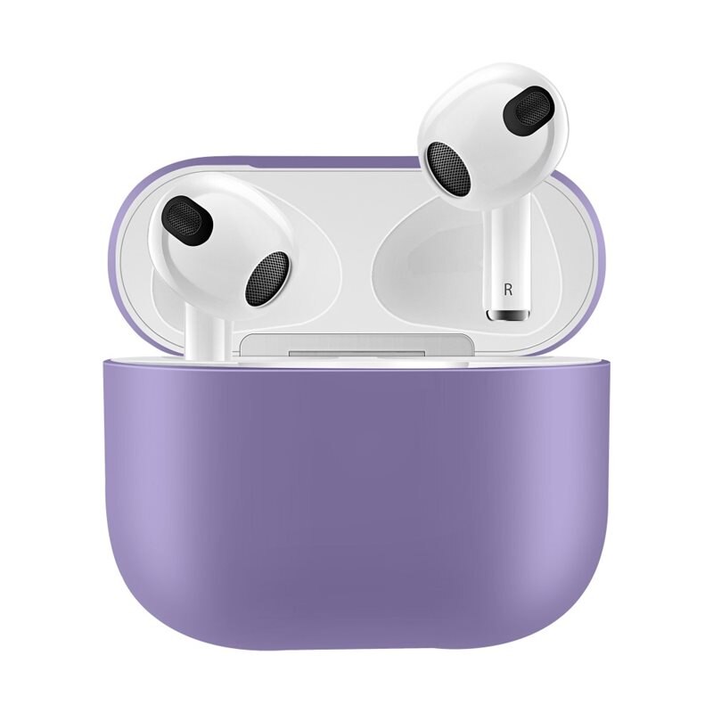 AirPods 3 Siliconen hoesje Paars - Bescherming laadetui