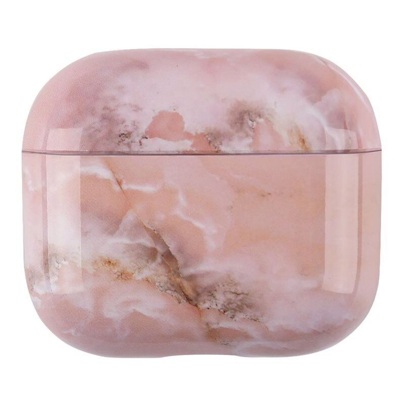 AirPods 3 Backcover hoesje Roze marmer - Beschermend hoesje