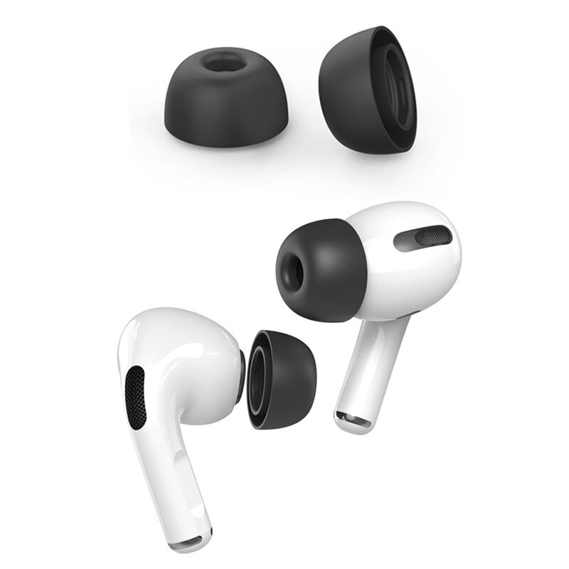 Ahastyle Ear Tips AirPods Pro 2 Zwart (Medium) - Oorkussen - Oorkussentjes - Vervangen oordopje
