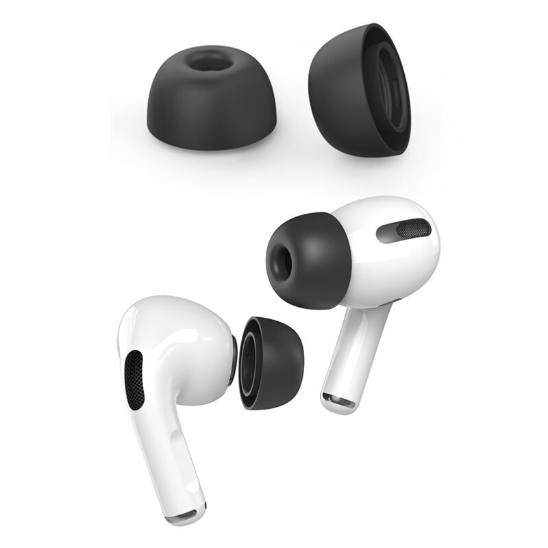 Ahastyle Ear Tips AirPods Pro 2 Zwart (Large) - Oorkussen - Oorkussentjes - Vervangen oordopje