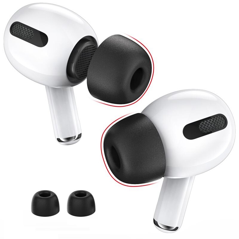 Ahastyle Memory Foam Ear Tips AirPods Pro 2 zwart (Small) - Oorkussen - Oorkussentjes - Vervangen oordopje