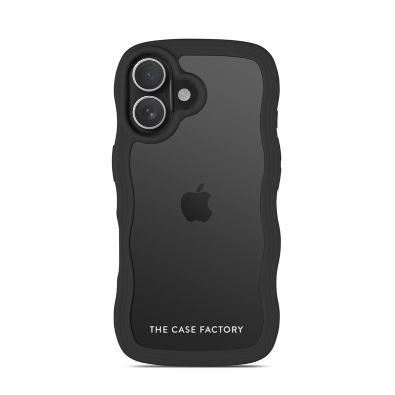 The Case Factory The Wave Case iPhone 16 Zwart