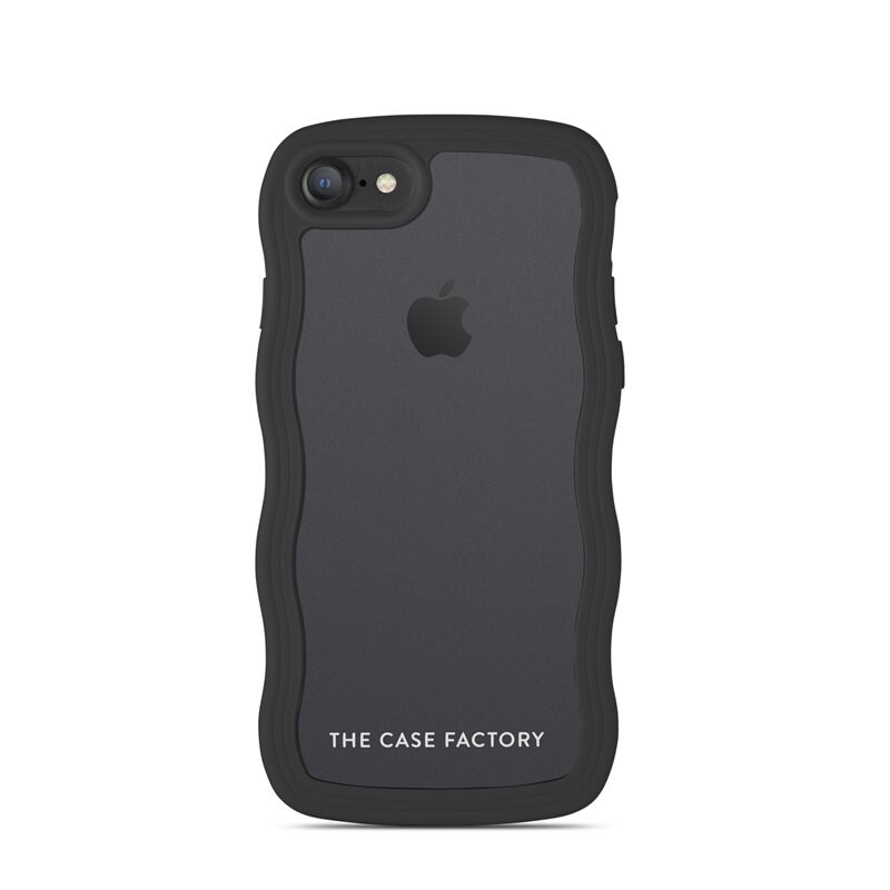 The Case Factory The Wave Case iPhone SE 2022 Zwart