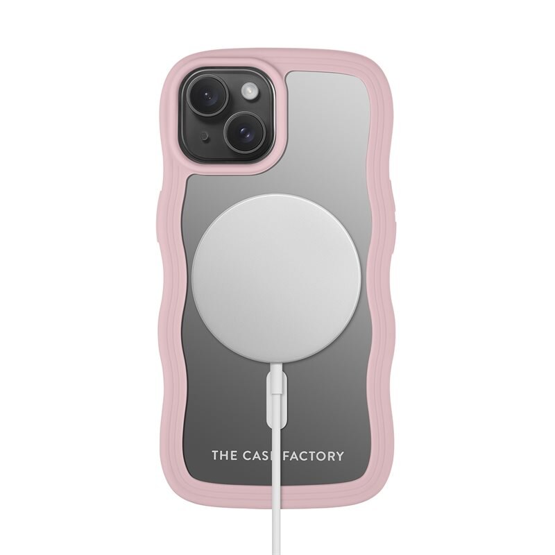 The Case Factory The Wave Mag Case iPhone 14 Roze