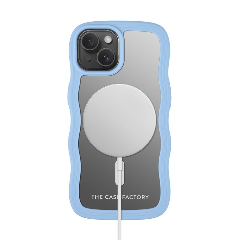 The Case Factory The Wave Mag Case iPhone 14 Blauw