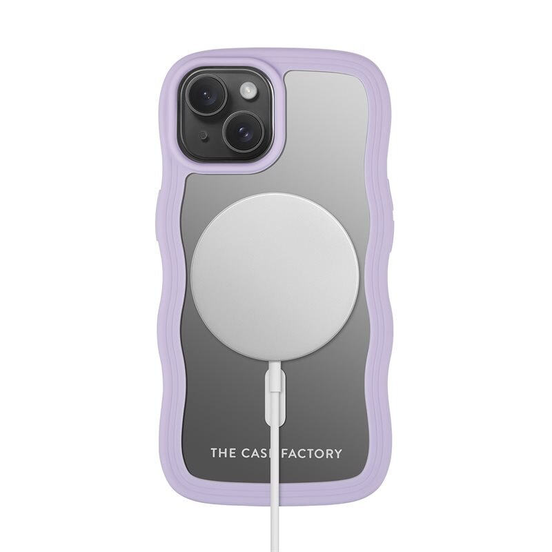 The Case Factory The Wave Mag Case iPhone 15 Paars
