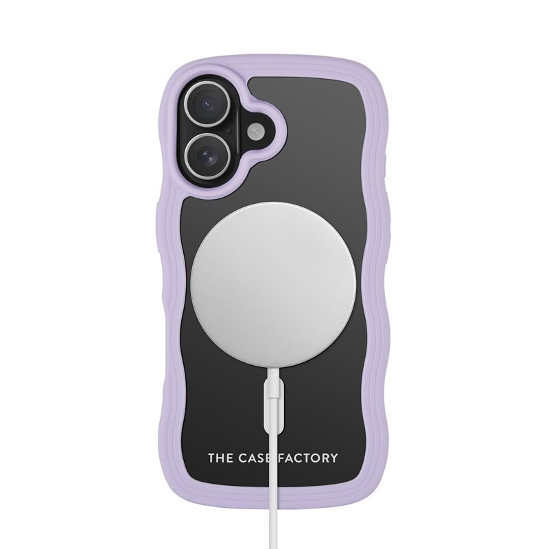 The Case Factory The Wave Mag Case iPhone 16 Paars