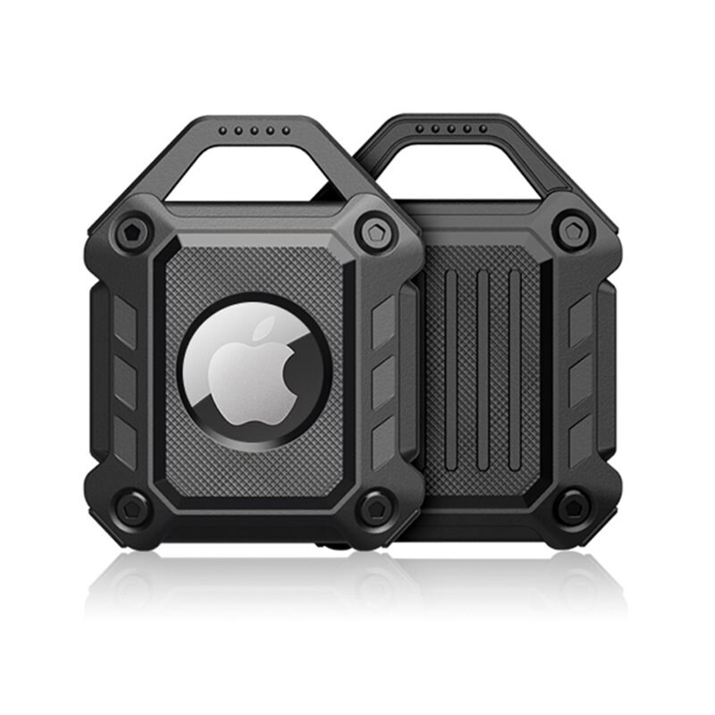 AirTag Case Tough Armor Zwart - Hoesje dat beschermt tegen krassen en slijtage