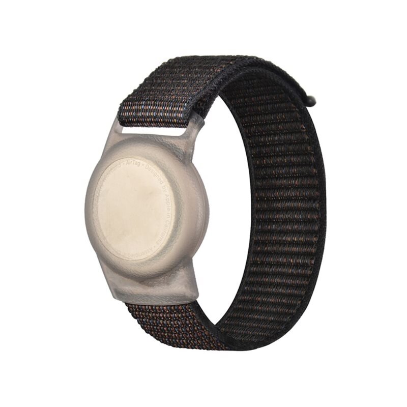Apple AirTag Nylon bandje kinderen zwart