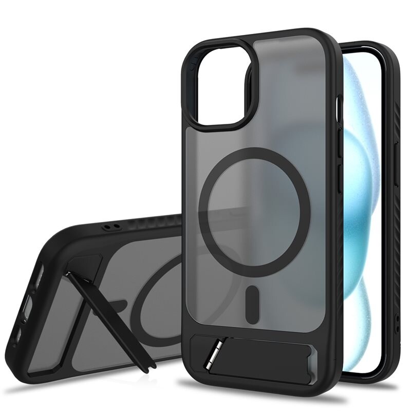 iPhone 15 Magnetisch hoesje met standaard Zwart