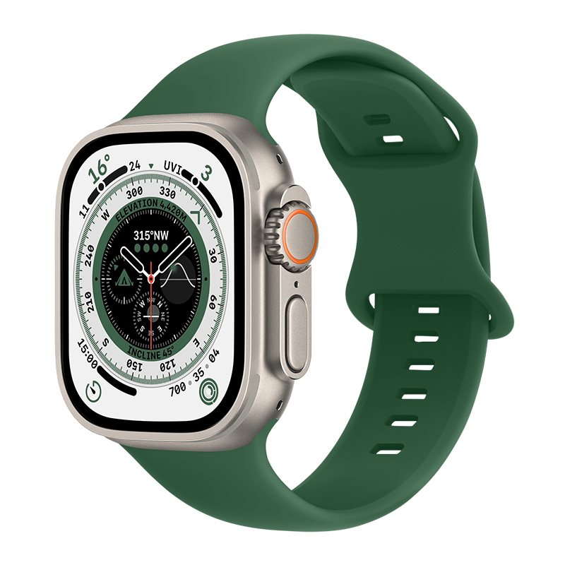 Apple Watch Ultra 49mm 1st Gen Siliconen bandje Groen