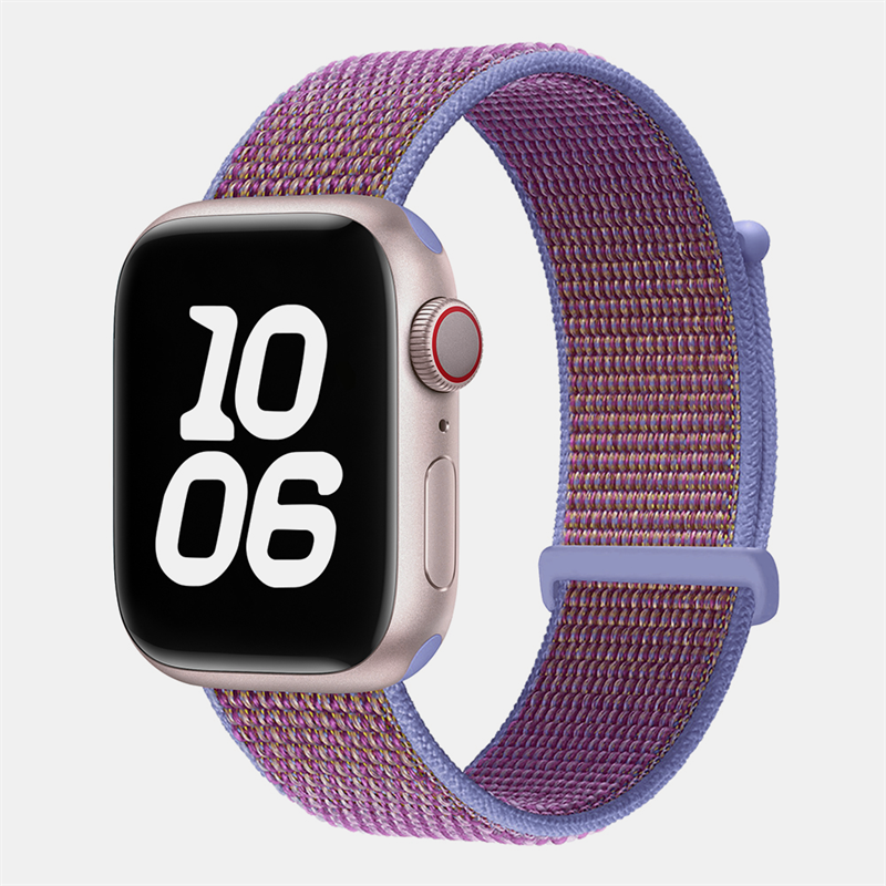 Apple Watch Series 7 41mm Nylon bandje, Paars