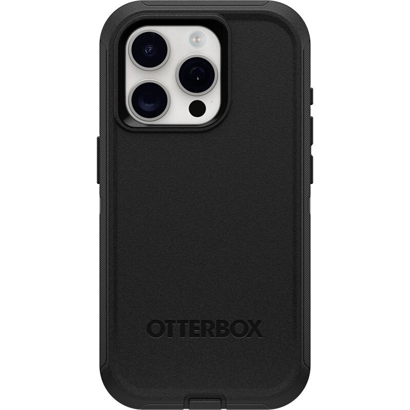 Otterbox Defender Case iPhone 15 Pro Zwart - Hoesje met extreme stootbescherming. Broekclip inbegrepen