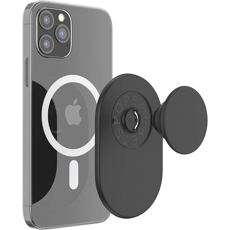 PopSockets PopGrip MagSafe Stand/Houder met Verwisselbare Top, Black