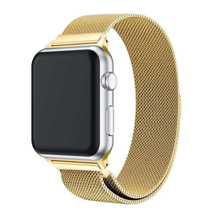 Apple Watch Series 8 41mm Milanese bandje Goud - Elegante armband in luxueus design - Perfecte pasvorm
