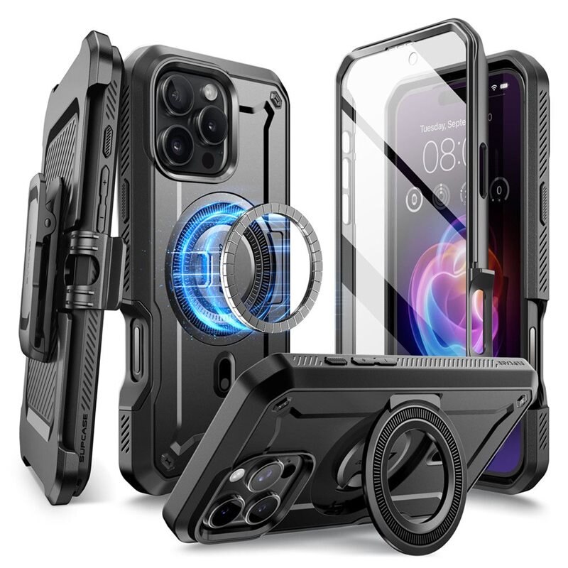 SUPCASE Unicorn Beetle Pro MagSafe Case iPhone 16 Pro zwart