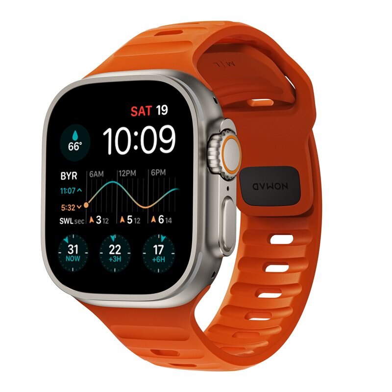 Nomad Sport Band Apple Watch Ultra 2 49mm Ultra Orange - Sportieve armband van hoge kwaliteit - Heren bandje