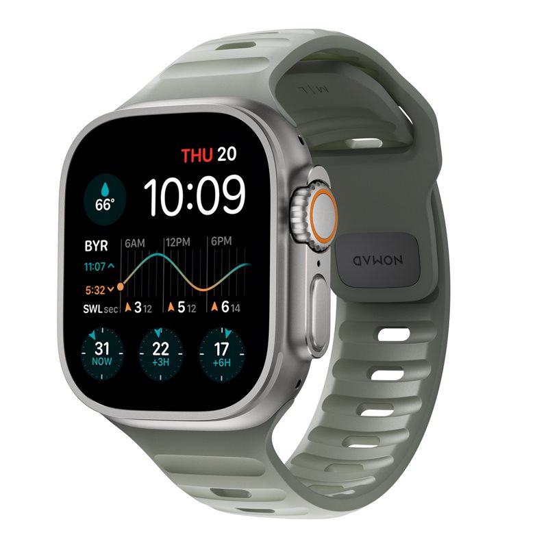 Nomad Sport Band Apple Watch 45mm Series 8 Coastal Rock - Sportieve armband van hoge kwaliteit - Heren bandje
