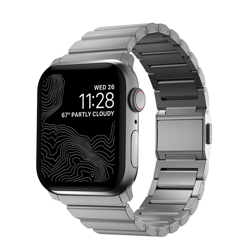 Nomad Titanium Band Apple Watch Ultra 2 49mm Silver