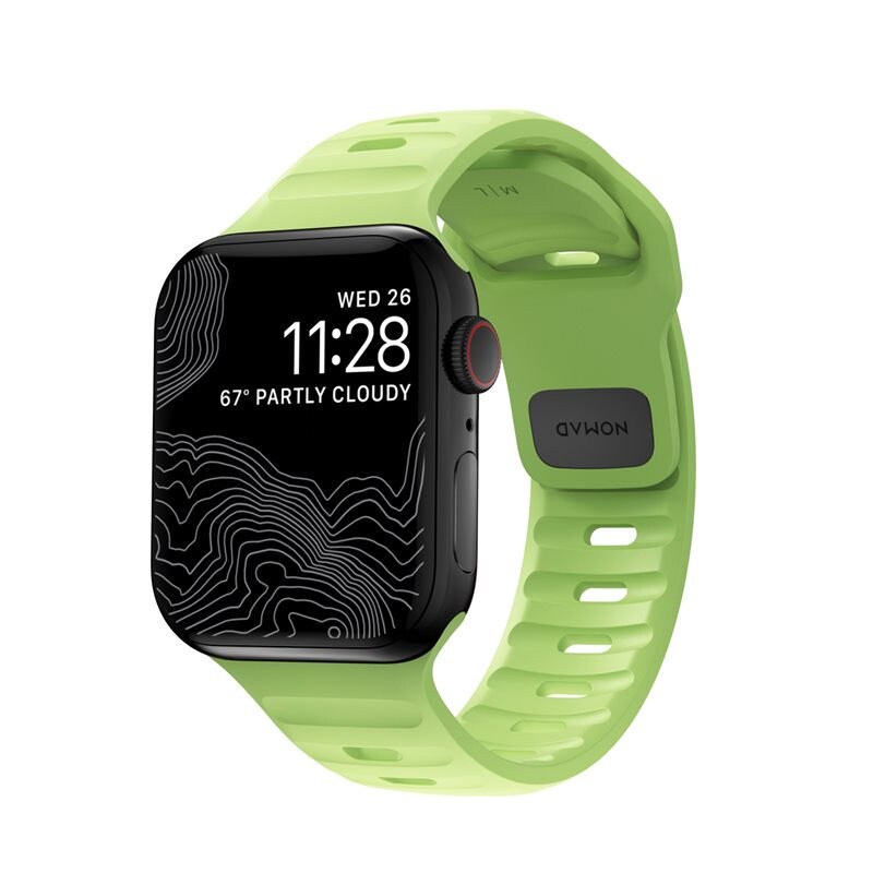 Nomad Sport Band Apple Watch 41mm Series 9 Glow 2.0 - Limited edition - Sportieve armband van hoge kwaliteit - Heren bandje