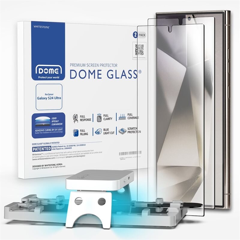 Whitestone Dome Glass Screen Protector Samsung Galaxy S24 Ultra (2-pack) - Beschermglas van gehard glas - Eenvoudig aan te brengen