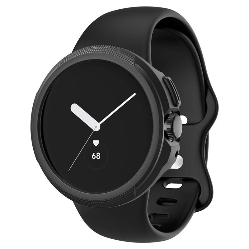Spigen Case Liquid Air Google Pixel Watch 3 41mm Black - Telefoonhoesje - Beschermhoesje