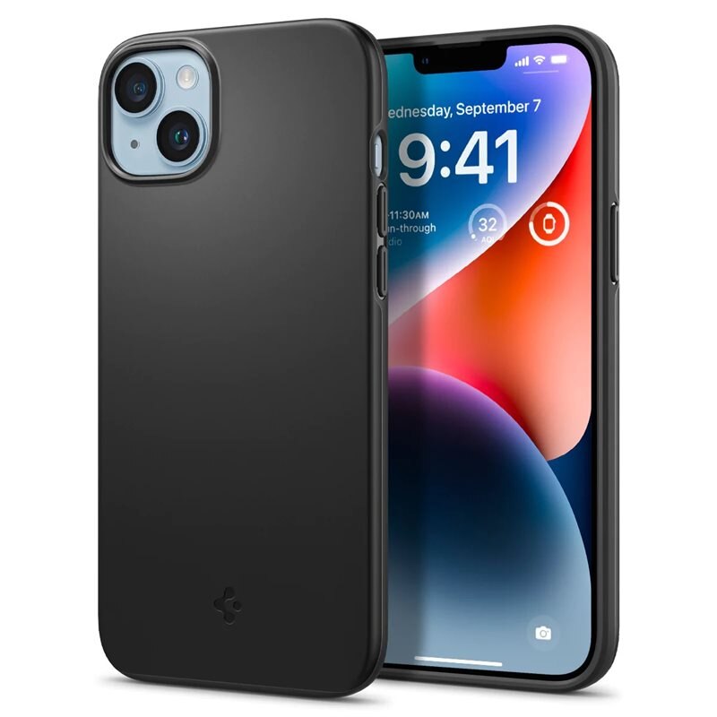 Spigen Case Thin Fit iPhone 14 Plus Zwart - Dun en minimalistisch telefoonhoesje