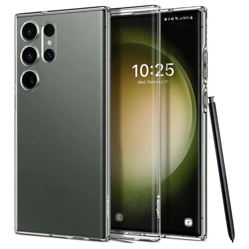 Spigen Case Liquid Crystal Samsung Galaxy S23 Ultra Clear - Telefoonhoesje - Beschermhoesje