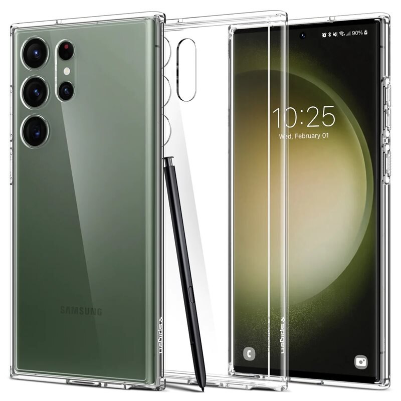 Spigen Case Ultra Hybrid Samsung Galaxy S23 Ultra Crystal Clear - Telefoonhoesje - Beschermhoesje
