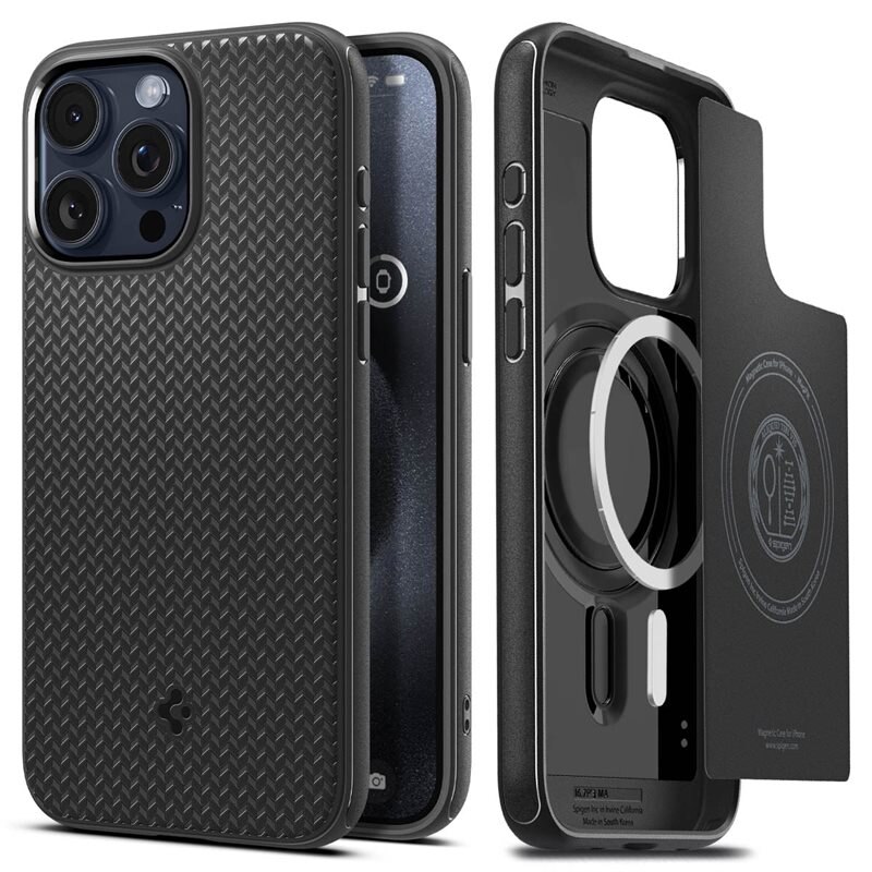 Spigen Case MagSafe Armor iPhone 15 Pro Max Zwart - Telefoonhoesje met MagSafe