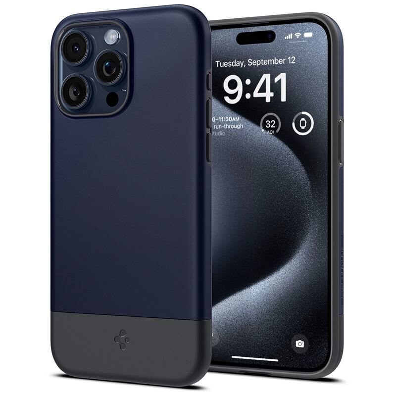 Spigen Hoesje Style Armor MagSafe iPhone 15 Pro Max Midnight Indigo