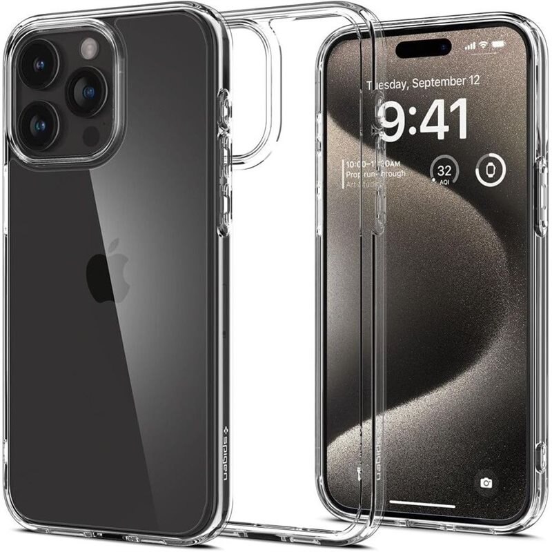 Spigen Case Ultra Hybrid iPhone 15 Pro Crystal Clear - Telefoonhoesje - Beschermhoesje