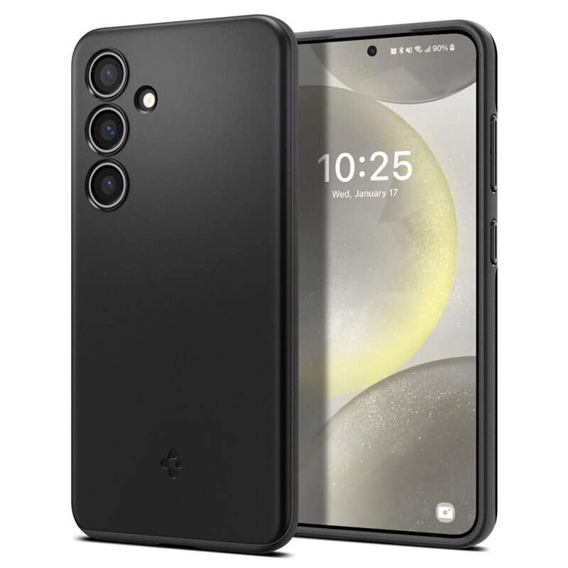 Spigen Case Thin Fit Samsung Galaxy S24 Black - Dun en minimalistisch telefoonhoesje