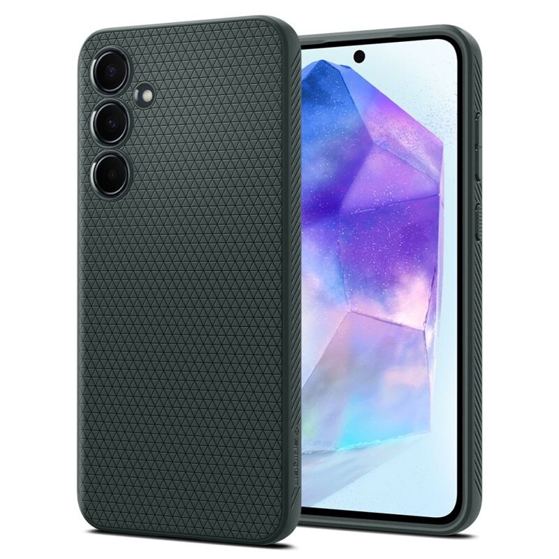 Spigen Case Liquid Air Samsung Galaxy A55 Abyss Green - Stijlvol, minimalistisch hoesje