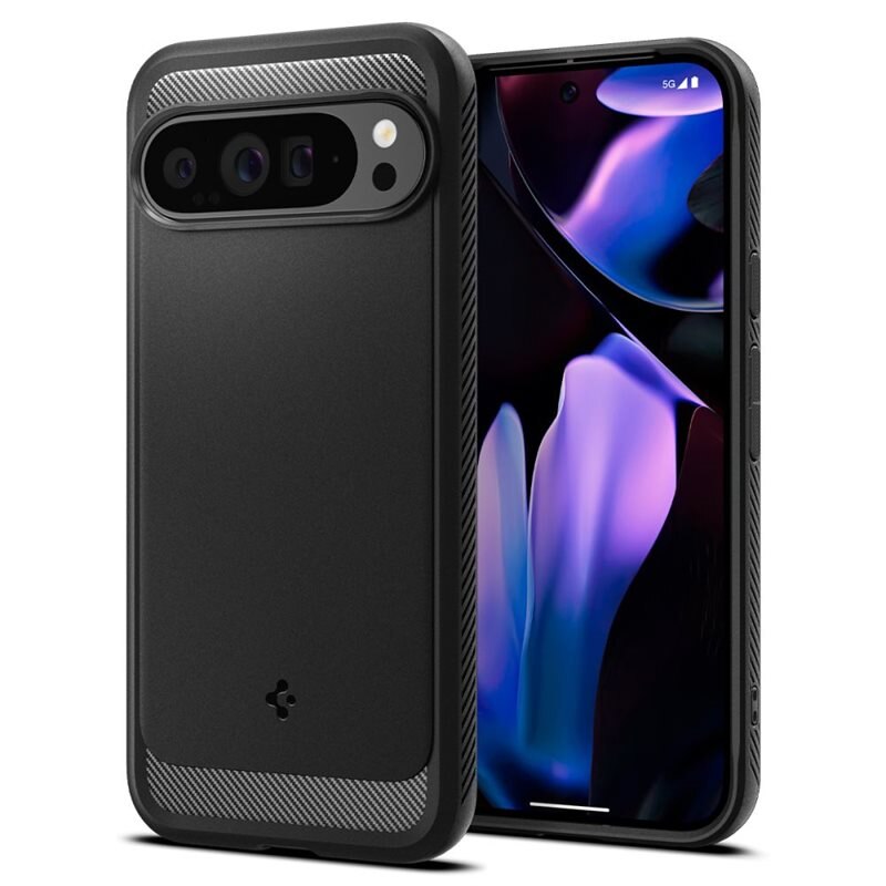 Spigen Case Rugged Armor Google Pixel 9 Pro XL Black - Telefoonhoesje - Stevig en schokbestendig