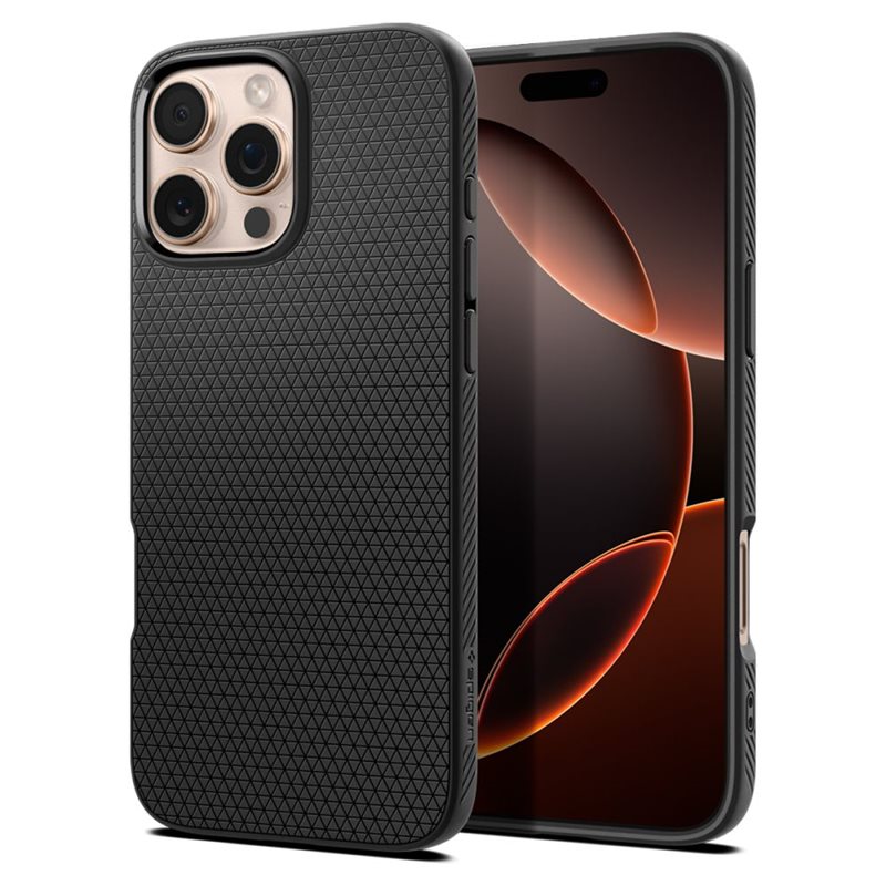 Spigen Case Liquid Air iPhone 16 Pro Max Matte Black - Stijlvol, minimalistisch hoesje