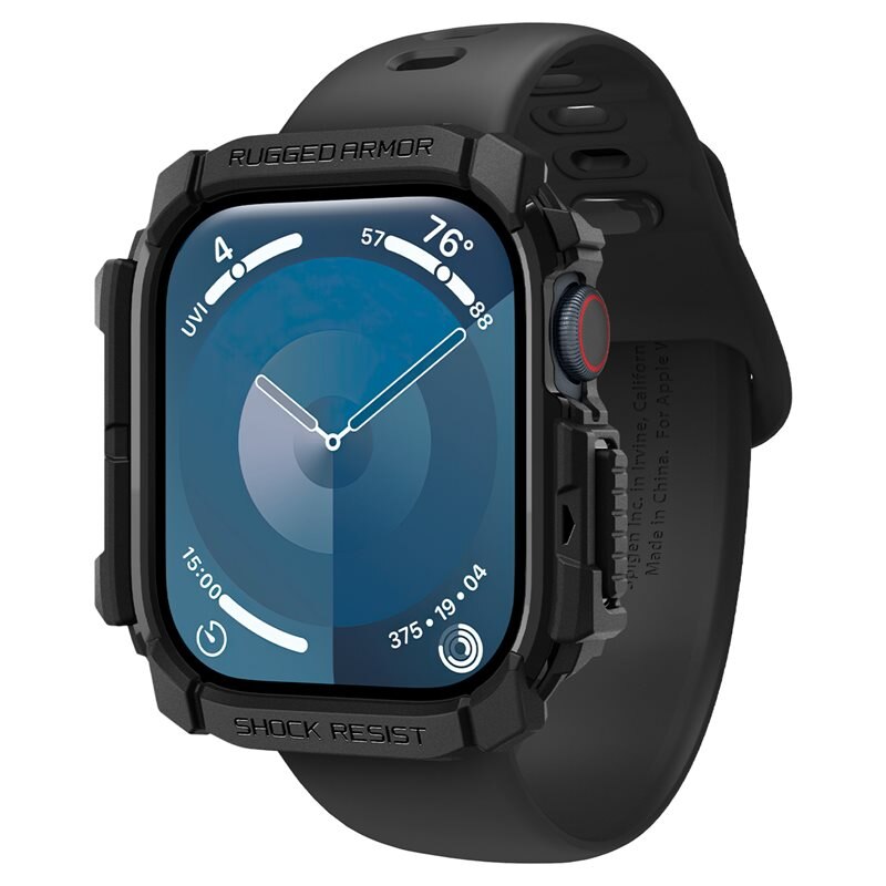 Spigen Case Rugged Armor Apple Watch Series 10 42mm Black - Stoere bescherming voor smartwatch