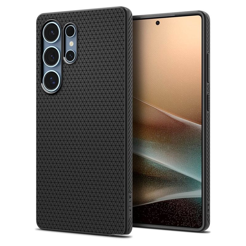 Spigen Case Liquid Air Samsung Galaxy S25 Ultra Matte Black - Stijlvol, minimalistisch hoesje
