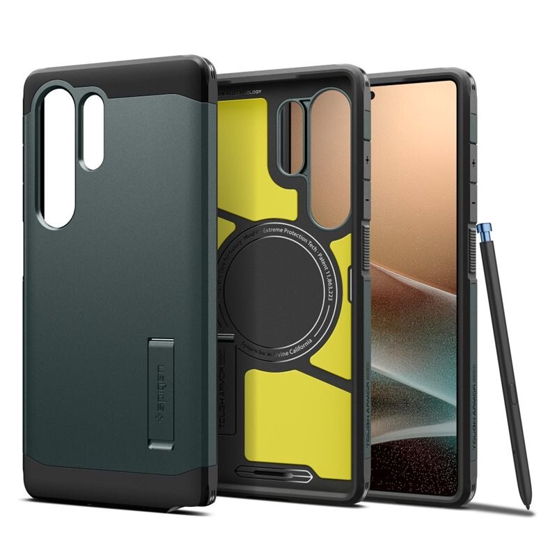 Spigen Case Tough Armor MagSafe Samsung Galaxy S25 Ultra Abyss Green