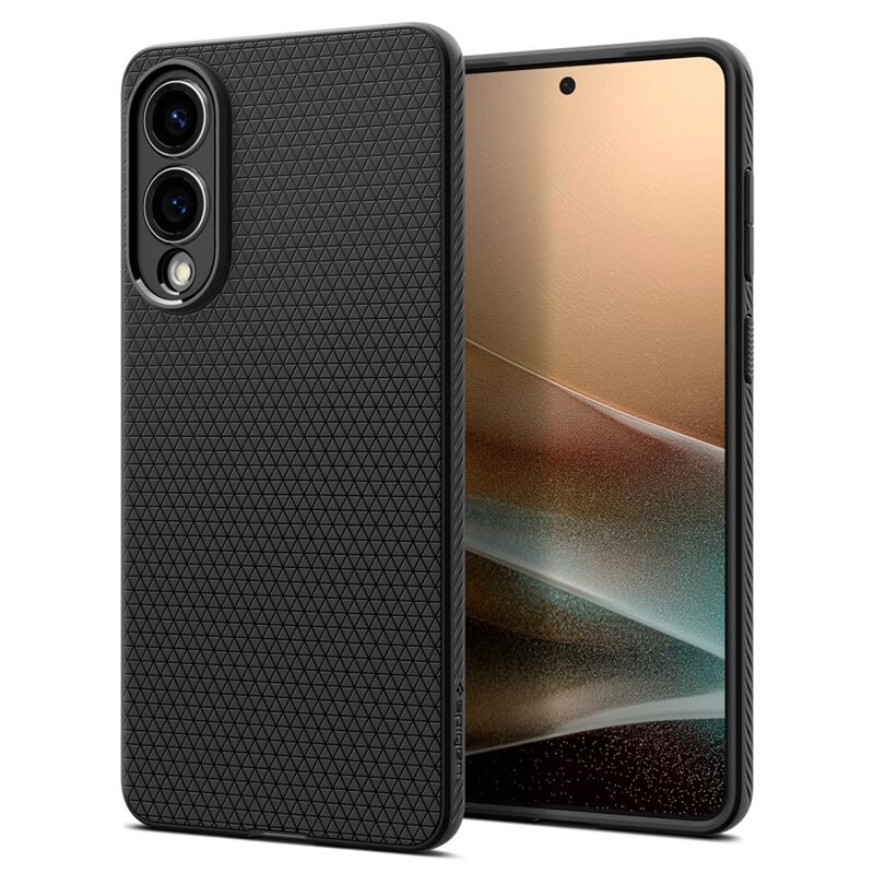 Spigen Case Liquid Air Samsung Galaxy S25 Edge Matte Black - Stijlvol, minimalistisch hoesje