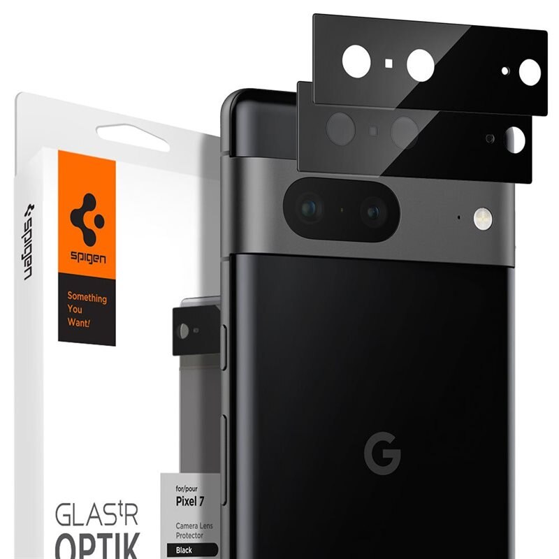 Spigen Optik Lens Protector (2-pack) Google Pixel 7 Black - Camerabescherming - Lensbeschermer