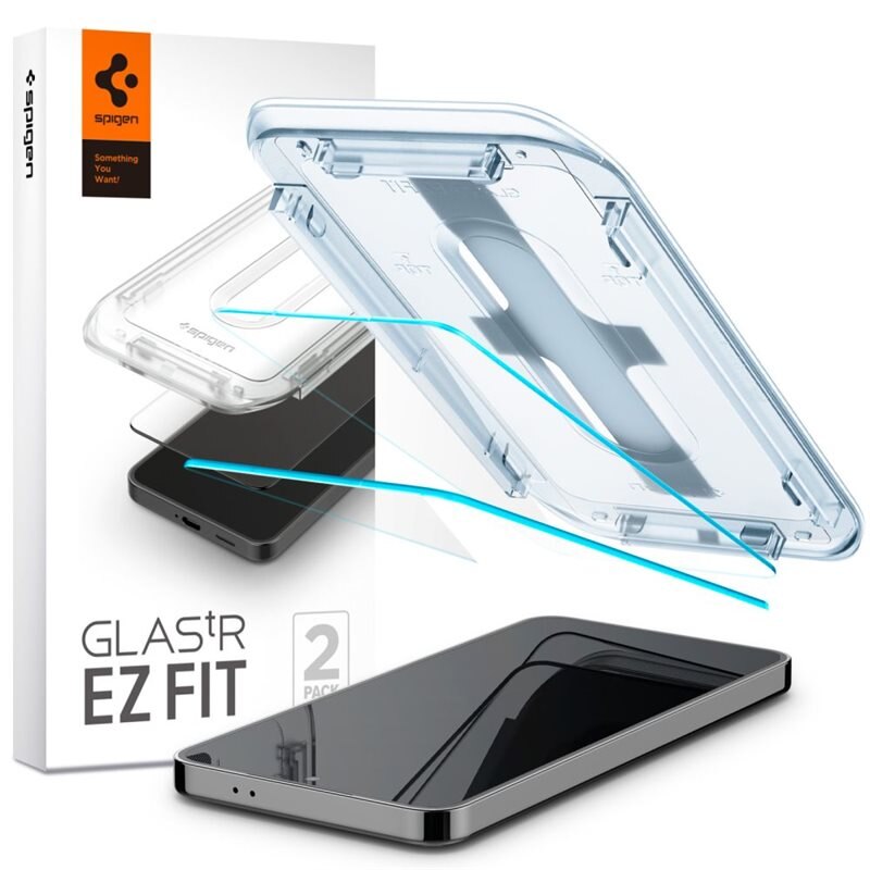 Spigen Screen Protector GLAS EZ Fit (2-pack) Samsung Galaxy S25 - Beschermglas van gehard glas met installatieframe
