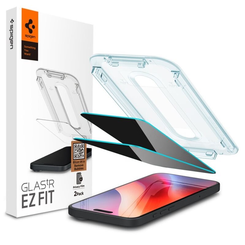 Spigen Screen Protector Privacy GLAS.tR EZ Fit (2-pack) iPhone 16 Pro Max