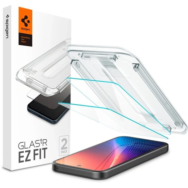 Spigen Screen Protector GLAS.tR EZ Fit (2-pack) Google Pixel 9a - Beschermglas met monteringstray - Installatieframe