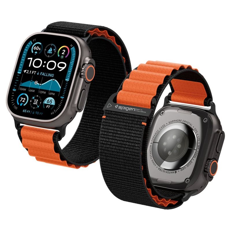 Spigen WBF1 Band Apple Watch Series 8 45mm Oranje